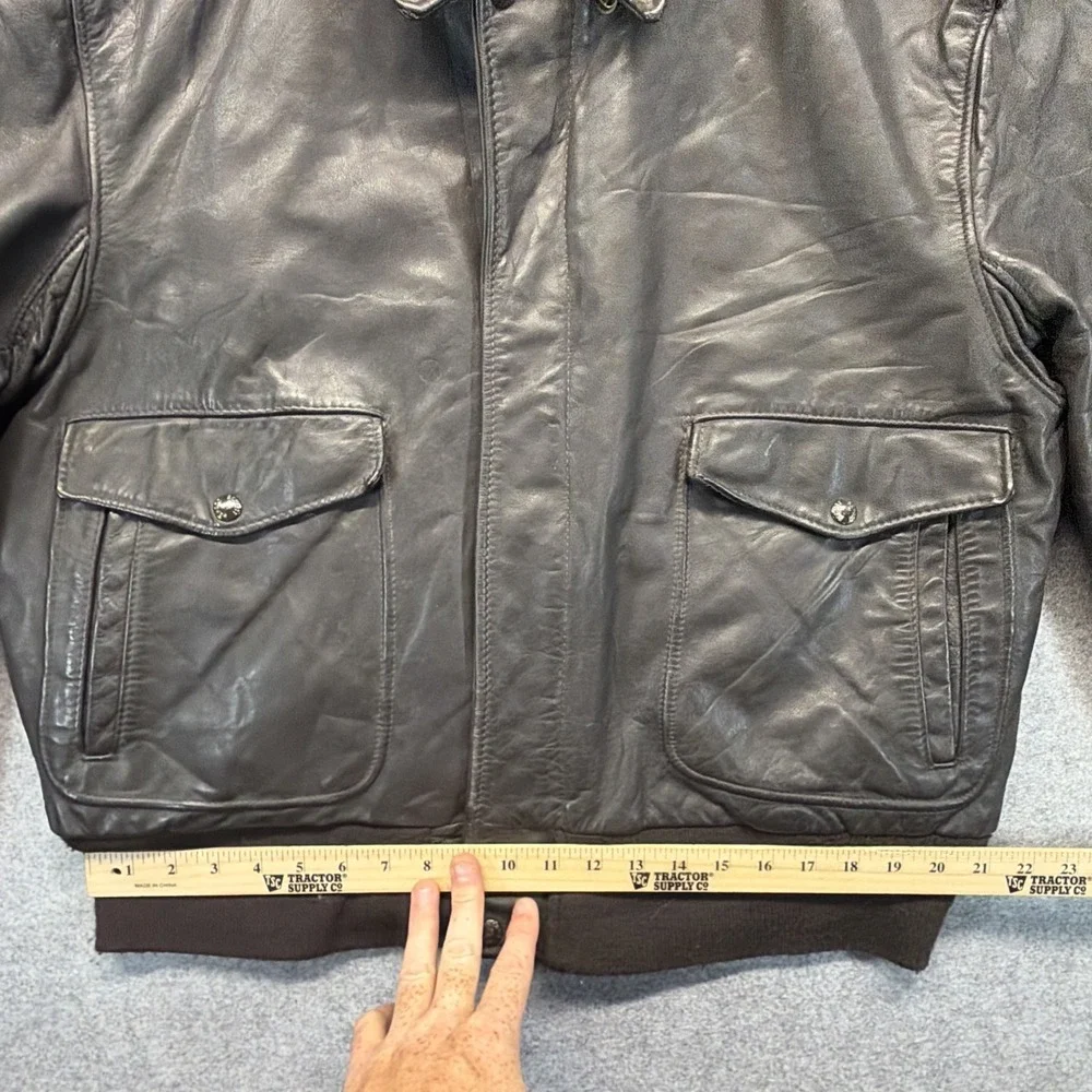 Vintage Schott Bros NYC A-2 Leather Flight Bomber Jacket Mens Size 48 USA